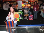 Beth and Vicki look for goodies at D&B
