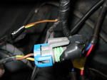 green OEM low beam connector (I think?)